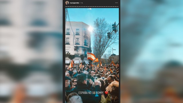 María Pombo acude a la manifestación por la unidad de España