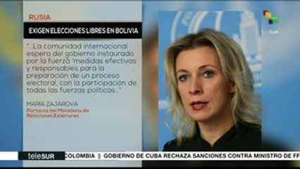 Rusia pide a Bolivia garantizar participación de todos los partidos