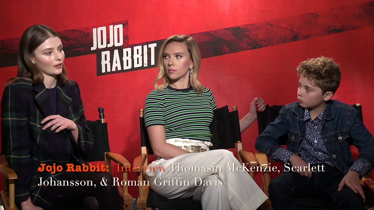 Jojo Rabbit Interview Thomasin McKenzie, Scarlett Johansson, & Roman Griffin Davis