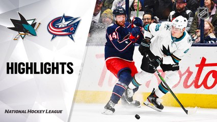 NHL Highlights | Sharks @ Blue Jackets 01/04/20