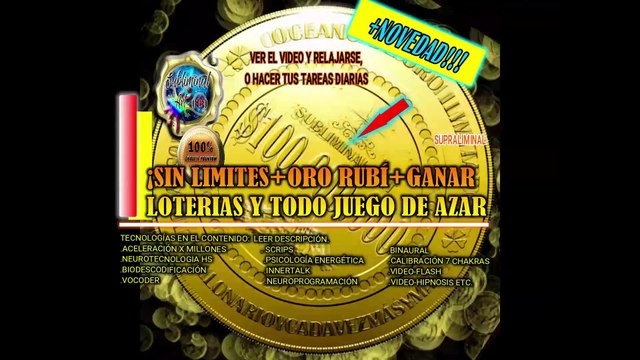 ✅SIN LIMITES+ORO RUBÍ+GANAR LOTERIAS Y JUEGOS DE AZAR!!! SÚPER EFECTIVO!!!✅