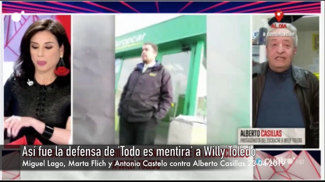 La demostración de que los esbirros de Risto defendieron al violento Willy Toledo