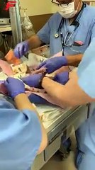 Graban el momento en el que a un médico se le cae una bebé recién nacida y se golpea la cabeza