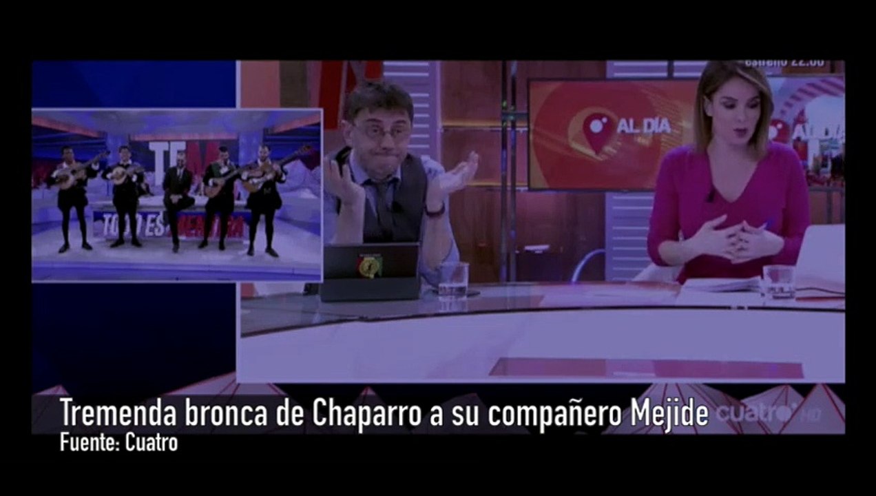 Tremenda bronca de Carme Chaparro a Risto Mejide por la actitud de 'TEM' con Monedero