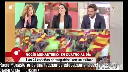 Monasterio da una lección de educación a la sectaria Cristina Fallarás: "Yo, al contrario que tú, si puedo sentarme en la misma mesa con alguien que opine diferente"