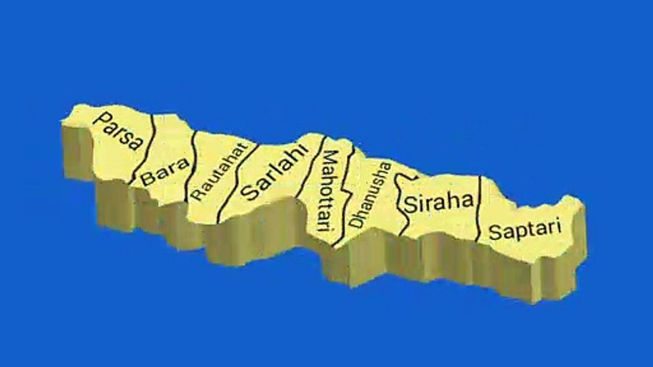 7 state map of Nepal 3D Separate Separate Full HD