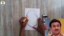 JETHALAL DRAWING | How to draw Jethalal caricature from tarak mehta ka oolta chashma | Akils Art