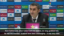 Valverde believes Barcelona's de Jong didn't see Calleri