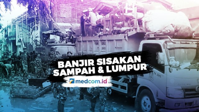 Sampah Sisa Banjir di Pondok Gede Permai Capai 128 Kubik