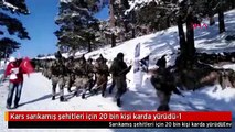 Kars sarıkamış şehitleri için 20 bin kişi karda yürüdü-1