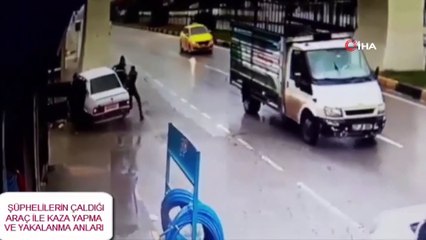 Çaldıkları aracı gelin arabası gibi süslediler, yakalanınca böyle kaçtılar