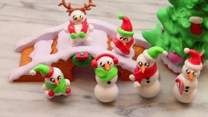 How to Make Cute Mini Christmas Snowman Art! Satisfying Clay Cracking ASMR Video Compilation #20!