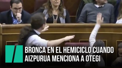Bronca en el hemiciclo cuando Aizpurua menciona a Otegi