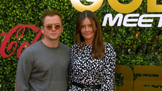 Taron Egerton and Emily Thomas 7th Annual Gold Meets Golden Red Carpet Fashion