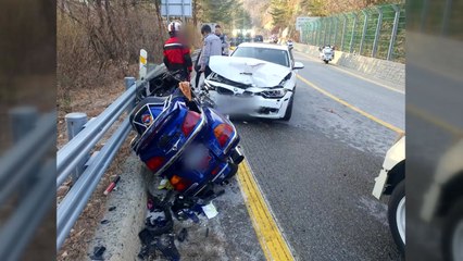 양양 44번 국도서 승용차·오토바이 충돌...1명 사망 / YTN