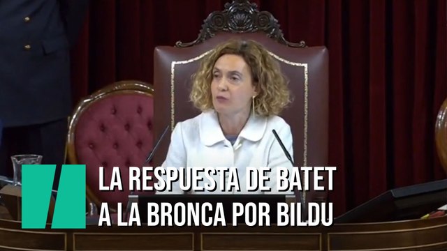 La aplaudida respuesta de Meritxell Batet a la bronca en la intervención de EH Bildu
