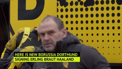 Haaland arrives at Dortmund training camp