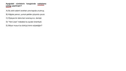 Sıradışı Analiz Yayınları TYT 2. Deneme Sınavı - Türkçe 16. Soru