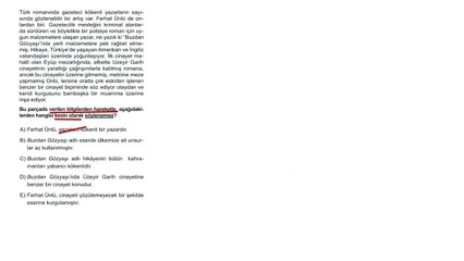 Sıradışı Analiz Yayınları TYT 2. Deneme Sınavı - Türkçe 23. Soru
