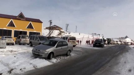 Küpkıran Kayak Merkezi'nde hafta sonu yoğunluğu