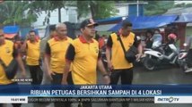 Ribuan Petugas Bersihkan Sampah Sisa Banjir di Empat Wilayah Jakut