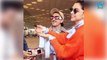 Video: Birthday girl Deepika Padukone cuts cake at airport with Ranveer Singh