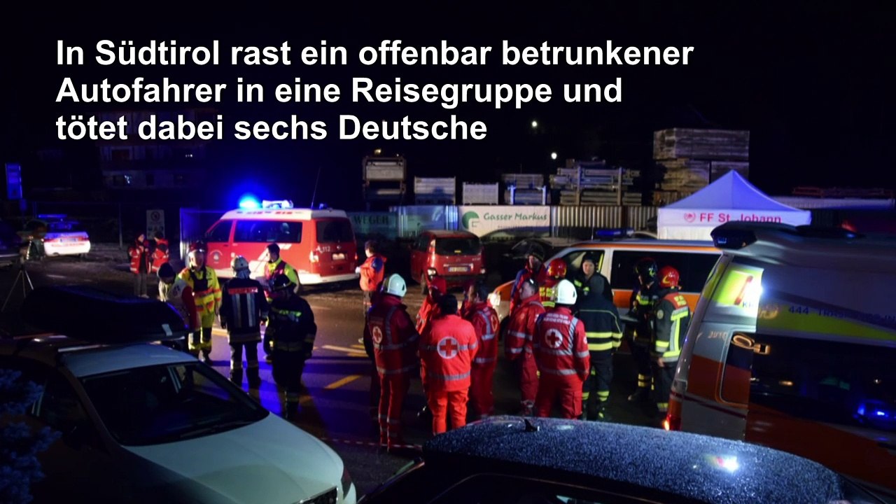 Betrunkener Autofahrer tötet sechs Deutsche in Südtirol