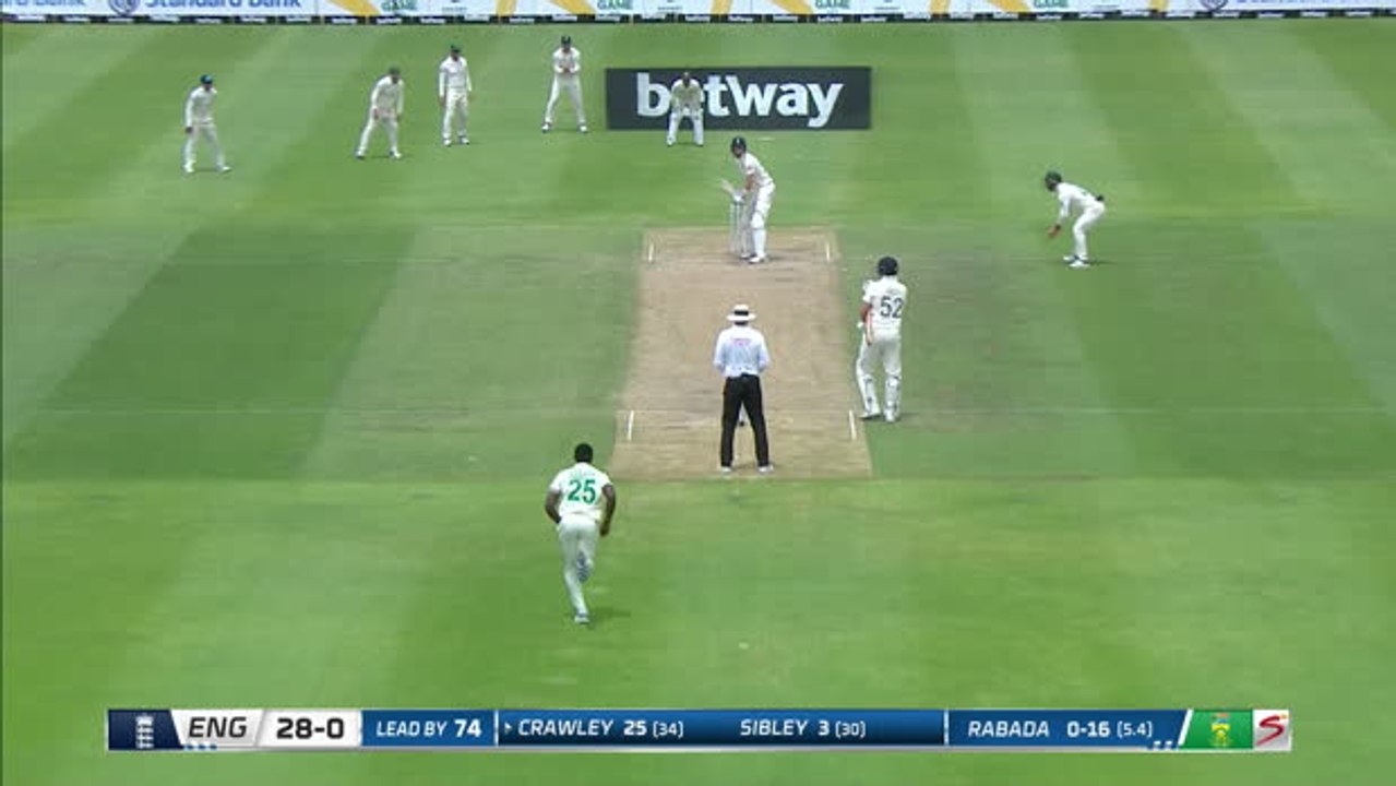 Proteas make early breakthrough as Crawley falls