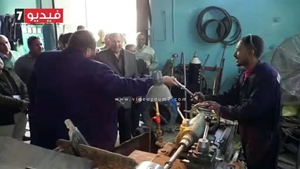 محافظ أسيوط يتفقد ورشة المحابس بشركة مياه الشرب والصرف الصحى