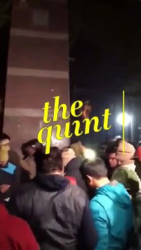 Yogendra Yadav Manhandled Outside JNU Gates in Police Presence