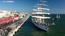 Navio-escola Sagres zarpa de Lisboa para reedição da viagem de Fernão de Magalhães