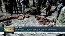 Sudán realiza funeral de 18 víctimas de accidente aéreo