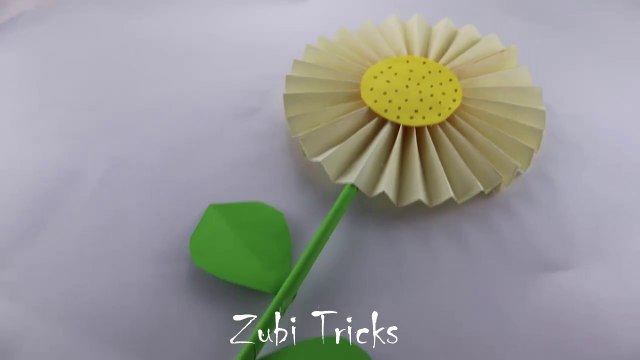 How To Make a Sunflower with Paper | Sunflower Paper Craft | Easy Paper | DIY Flower Making
