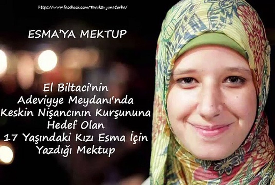 Muhammed El Biltaci'den Kızı Esma'ya Veda Mektubu