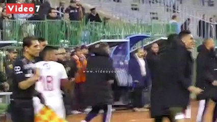 فرحه  تعادل الزمالك مع طنطا تدخل كارتيرون ارضيه الملعب دون ان يشعر