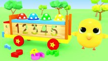 Aprender los números con Camión de Madera  y Pelotas de Football