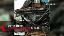 Detik-detik Ruko Empat Lantai Roboh di Slipi, Jakarta Barat