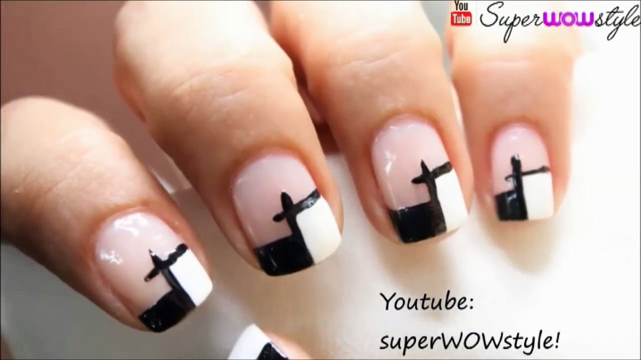 Nail Art Tutorial For Beginners -  French Tip Manicure _ SuperWowStyle