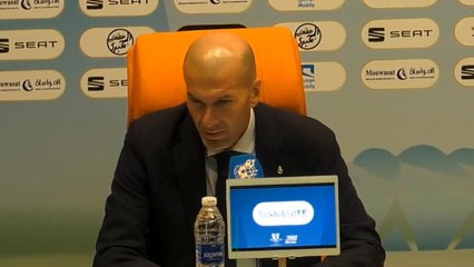 Supercoupe d'Espagne - Zidane : "Je suis heureux de la performance de tout le monde"