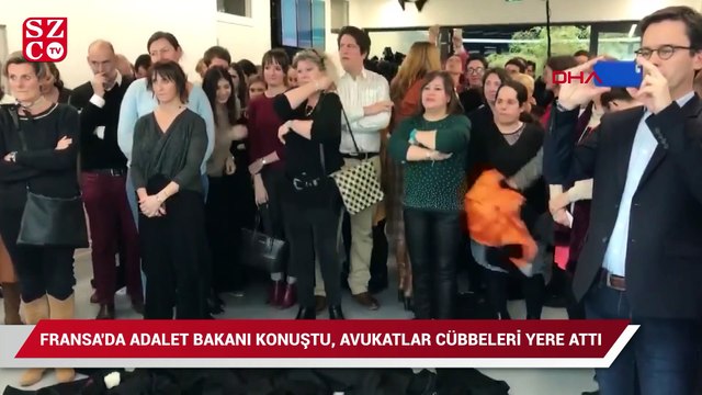 Fransa'da adalet bakanı konuştu, avukatlar cübbeleri yere attı