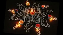 Beautiful & easy rangoli designs for diwali - diwali kolam designs with 5 dots - muggulu