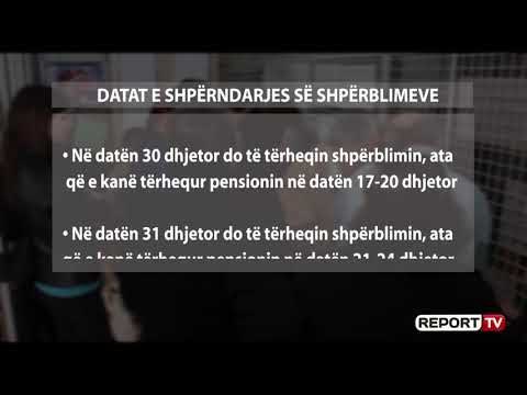 Report TV - Nis shpërndarja e shpërblimit për pensionistët! Datat kur mund të tërhiqen!