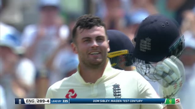 Sibley brings up maiden Test century