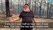 Australia fires: resident describes moments flames approached home