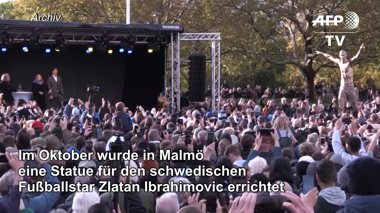 Statue von Fußballstar Ibrahimovic erneut beschädigt