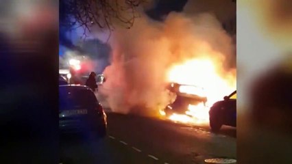 Car fire in Cromwell Road