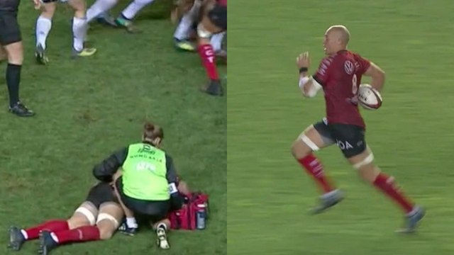 Sergio Parisse retourne jouer après une chute et offre presque un essai au RCT