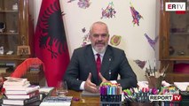 Report TV -Kryeministri Edi Rama uroi të gjithë shqiptarët për vitin e ri 2020