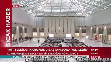 Cumhurbaşkanı Erdoğan MİT'in Yeni 'KALE'sinin Açılışında Konuştu
