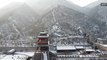 Snow blankets the Great Wall of China